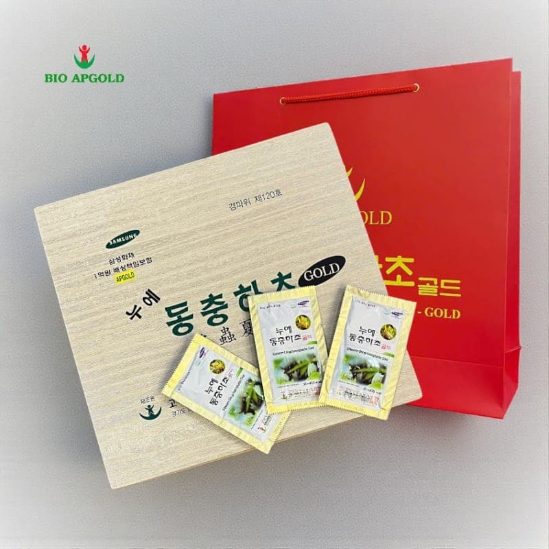 Nước Đông Trùng Hạ Thảo Hàn Quốc Hộp 60 Gói Bio Apgold