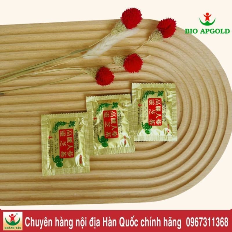 Trà Sâm Linh Chi Hàn Quốc Hộp 30 Gói Bio Apgold