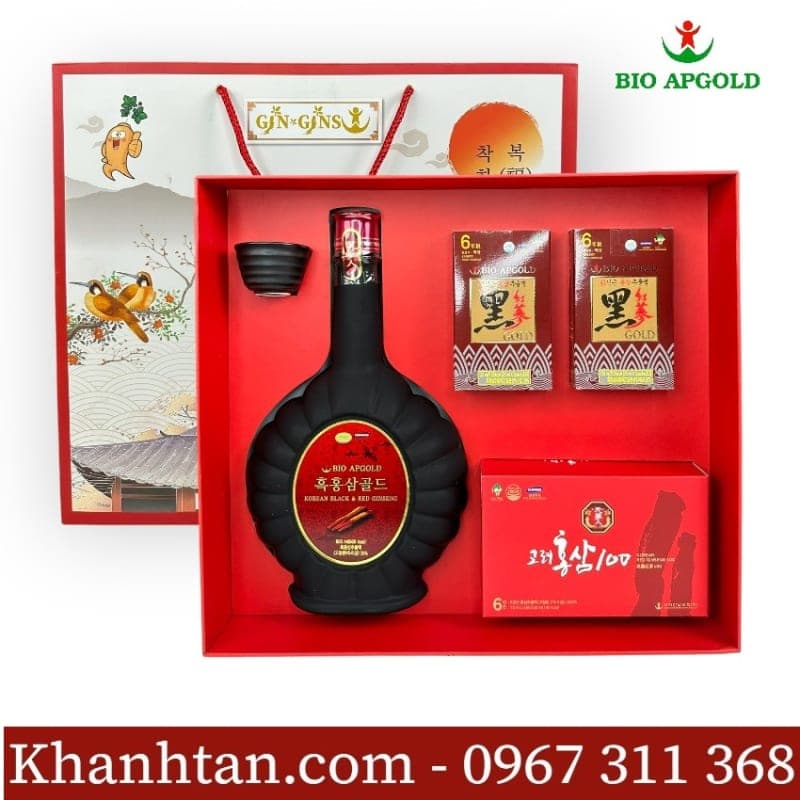 Bộ Quà Tặng Hắc Sâm Cao Cấp Hàn Quốc - Quà Tặng Sang Trọng Đón Tết