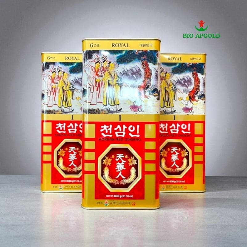Hồng Sâm Củ Khô Hộp 600g Hàn Quốc Wooshin – Bồi Bổ Sức Khỏe, Tăng Đề Kháng Hiệu Quả