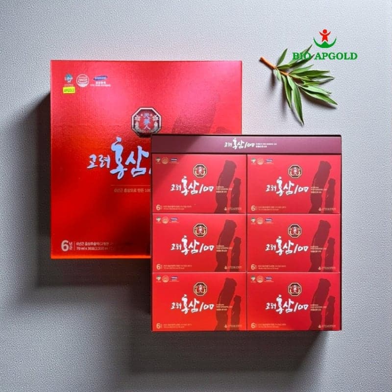 Nước Uống Hồng Sâm Nguyên Chất 100% Bio Apgold - Nước Sâm Không Đường Hàn Quốc