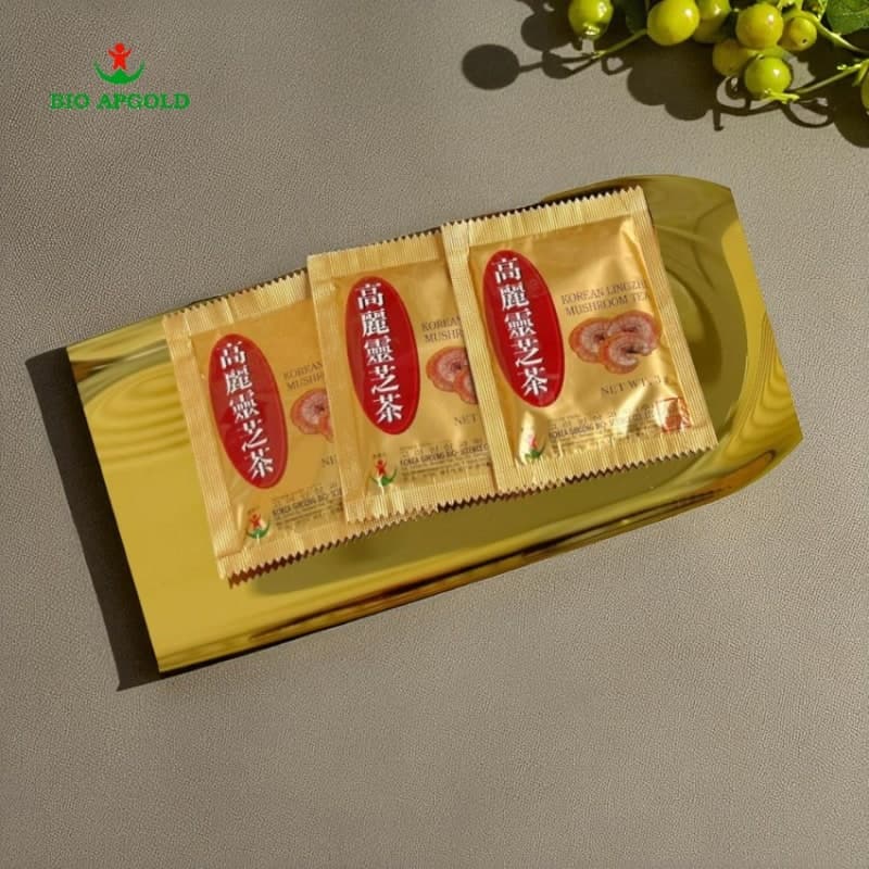 Trà Linh Chi Hàn Quốc Hộp 100 gói - Trà Linh Chi Bio Apgold