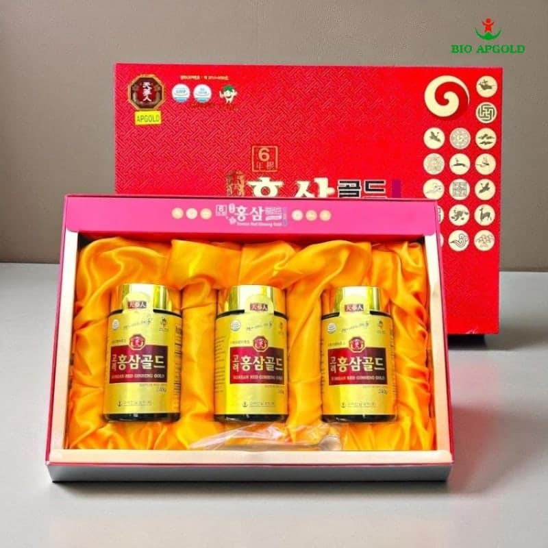 Cao Hồng Sâm 240g * 3 Lọ Bio Apgold - Cao Hồng Sâm Hàn Quốc Hộp 3 lọ