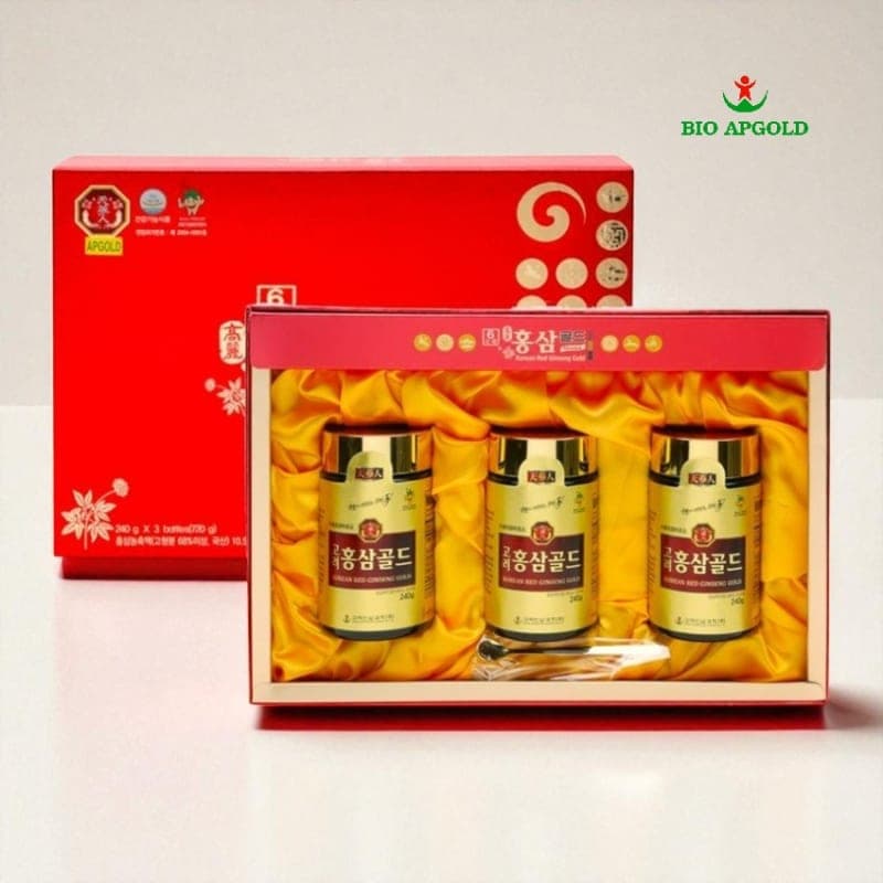 Cao Hồng Sâm 240g * 3 Lọ Bio Apgold - Cao Hồng Sâm Hàn Quốc Hộp 3 lọ