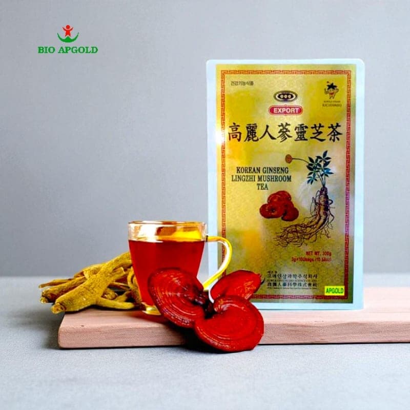 Trà Sâm Linh Chi Bio Hàn Quốc - Trà Sâm Linh Chi Hàn Quốc hộp 3g *100 gói