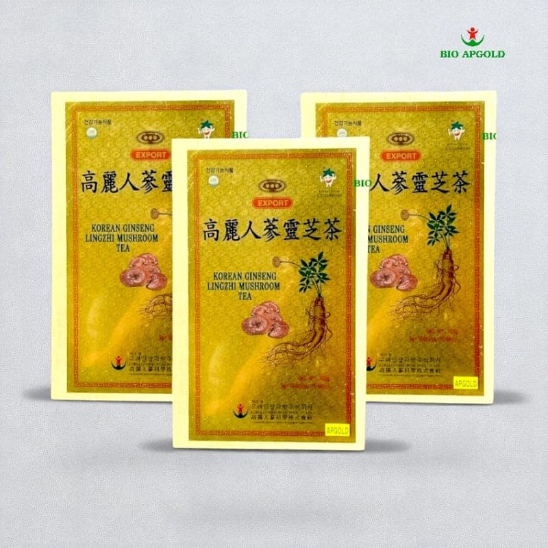 Trà Sâm Linh Chi Bio Hàn Quốc - Trà Sâm Linh Chi Hàn Quốc hộp 3g *100 gói