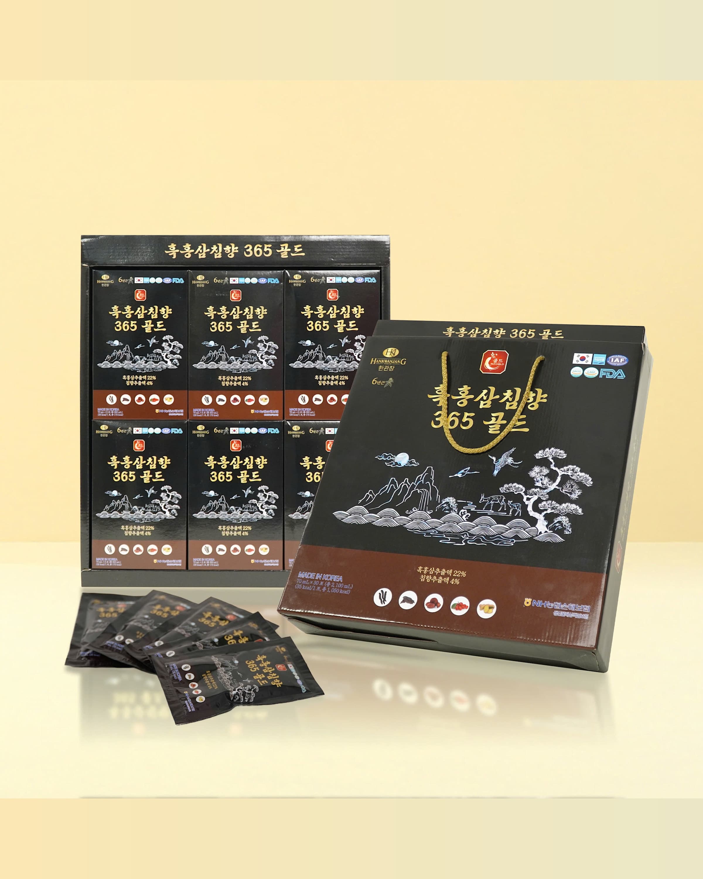 Hankwanjang Hắc Hồng Sâm Trầm Hương 365 Gold (70ml x 30)