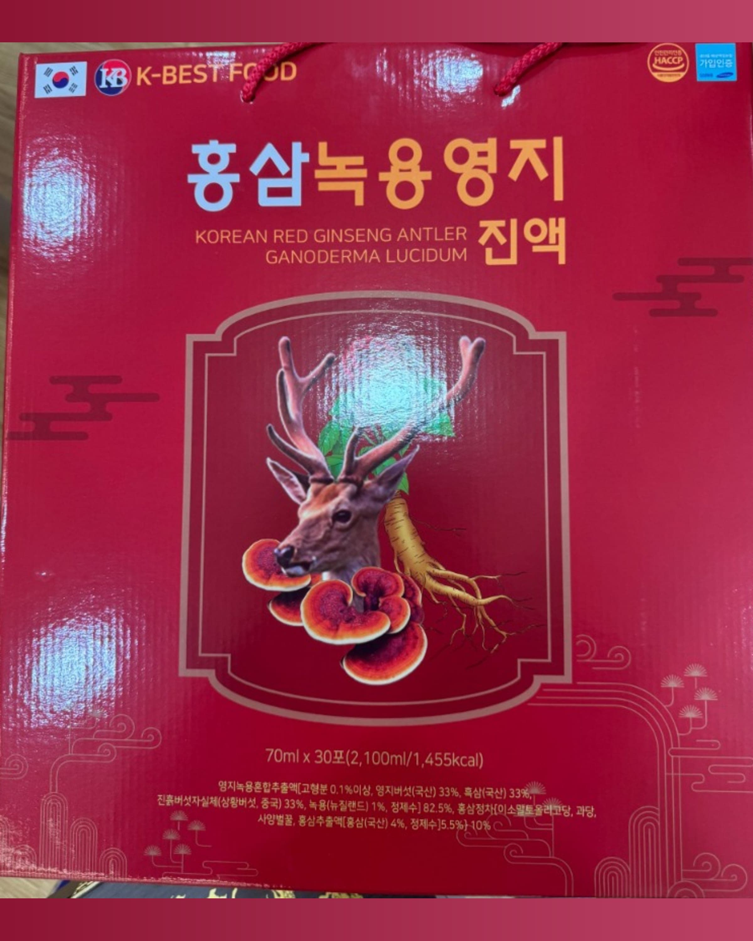 K-Best Nước Hồng Sâm Nhung Hươu Linh Chi (70ml x 30)