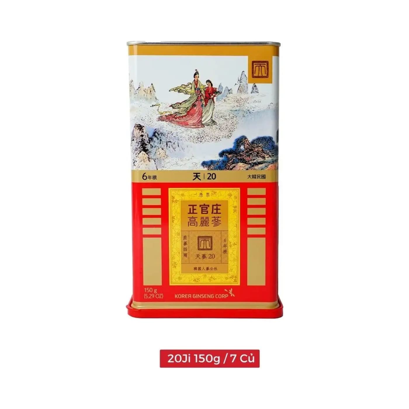 Thiên Sâm Nguyên Củ KGC Heaven Root 20Ji – Hộp 150g (7 Củ)
