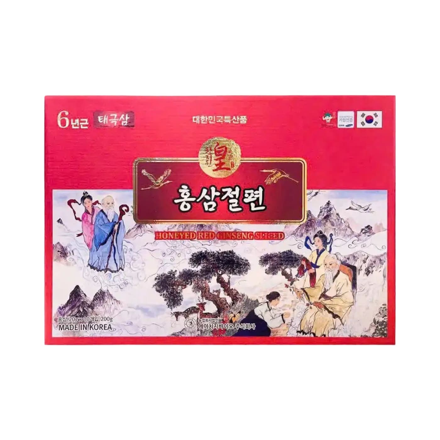 Hồng Sâm Lát Tẩm Mật Ong Ông Tiên – Hộp 10 Gói x 20g