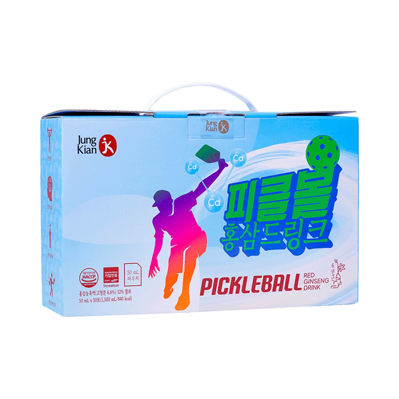 Nước Uống Hồng Sâm Pickleball Jung Kian 6 – Hộp 30 Gói x 50ml